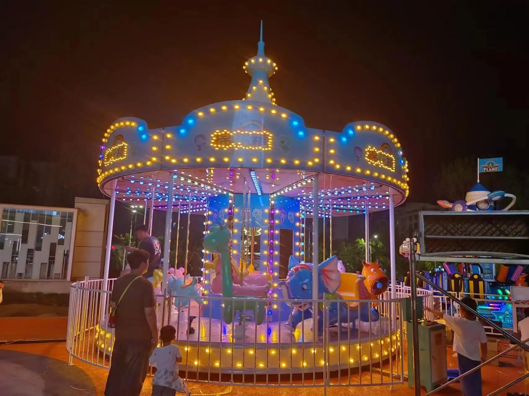 16-Seat Macaron Carousel - amusement ride